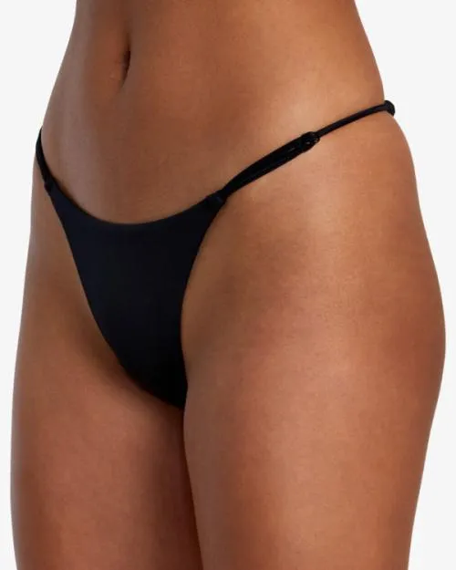 Rvca Solid Ultra Skimpy Bikini Bottoms Black Women Bikini Bottoms