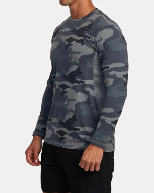 Rvca Sport Vent Long Sleeve Tee Camo SportMen Tees and Tanks