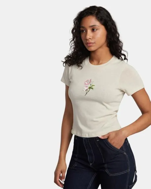 Rvca Stay Wild TShirt Latte Women Tees and Tanks