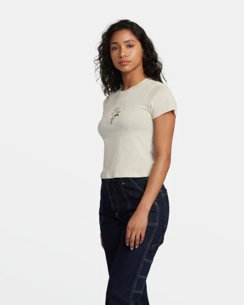Rvca Stay Wild TShirt Latte Women Tees and Tanks