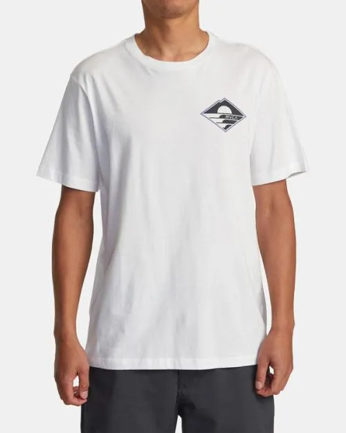 Rvca Sunswell Tee White Men Short Sleeves