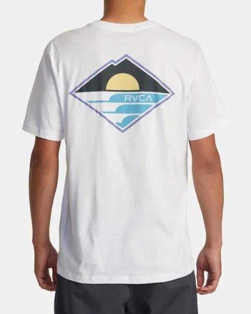 Rvca Sunswell Tee White Men Short Sleeves