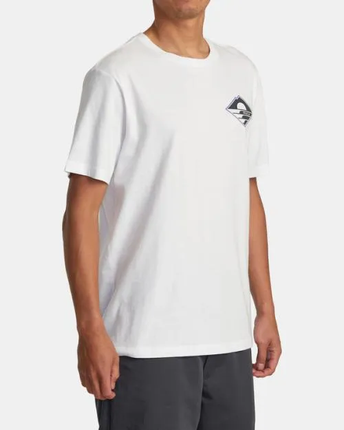 Rvca Sunswell Tee White Men Short Sleeves
