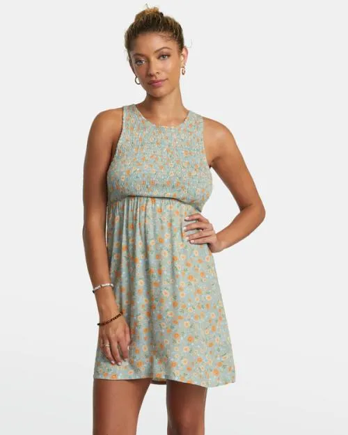 Rvca Trigger Mini Dress Shale Women Dresses and Rompers