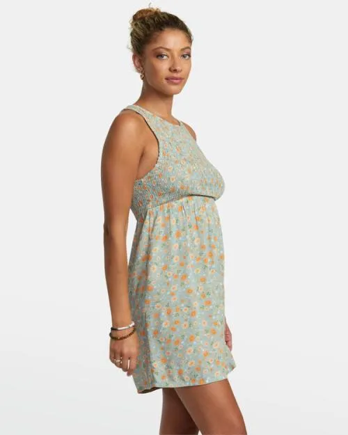 Rvca Trigger Mini Dress Shale Women Dresses and Rompers