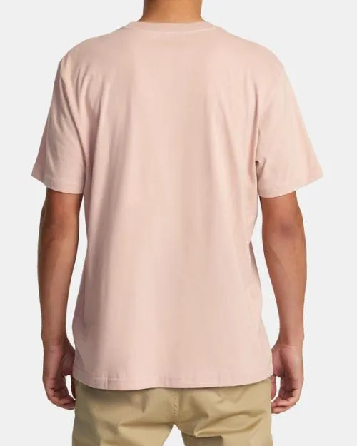 Rvca VA All The Way Short Sleeve TShirt Pale Mauve Men Tees and Tanks