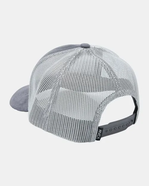 Rvca VA Atw Cord Trucker Hat Dark Grey Men Hats and Beanies