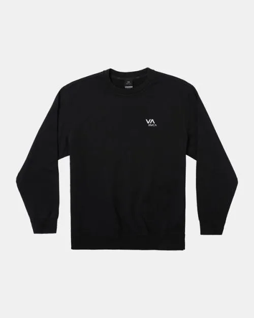 Rvca VA Essential Crewneck Sweatshirt Black SportMen Hoodies and Sweatshirts