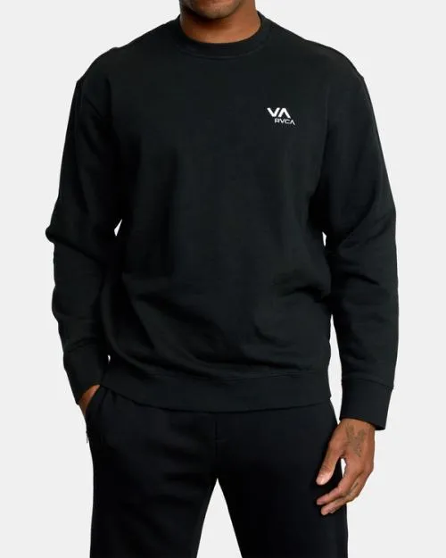 Rvca VA Essential Crewneck Sweatshirt Black SportMen Hoodies and Sweatshirts