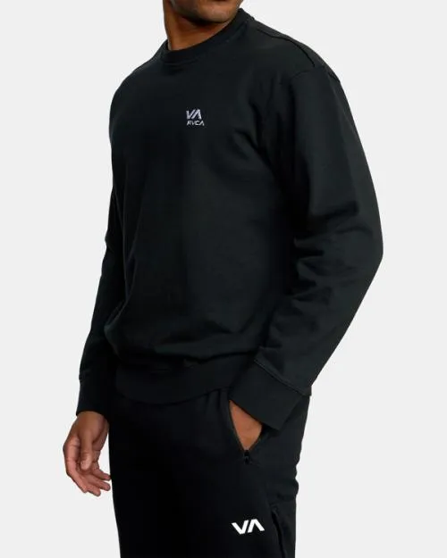 Rvca VA Essential Crewneck Sweatshirt Black SportMen Hoodies and Sweatshirts