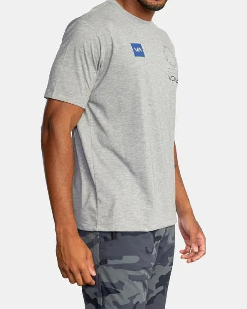 Rvca VA Mark Tee Heather Grey SportMen Short Sleeves