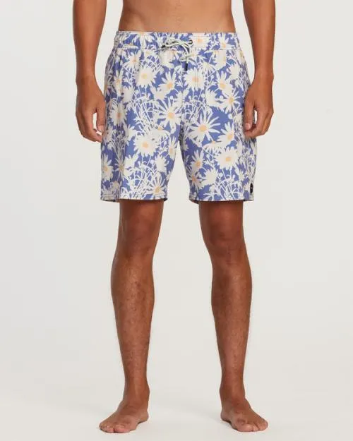 Rvca VA Pigment Elastic Waist Boardshorts 17034 Coast Men Boardshorts