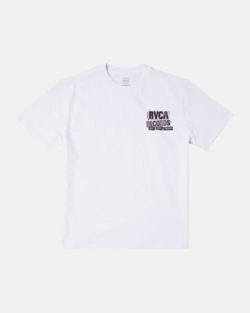 Rvca Vinyl Club Tee White Men Short Sleeves