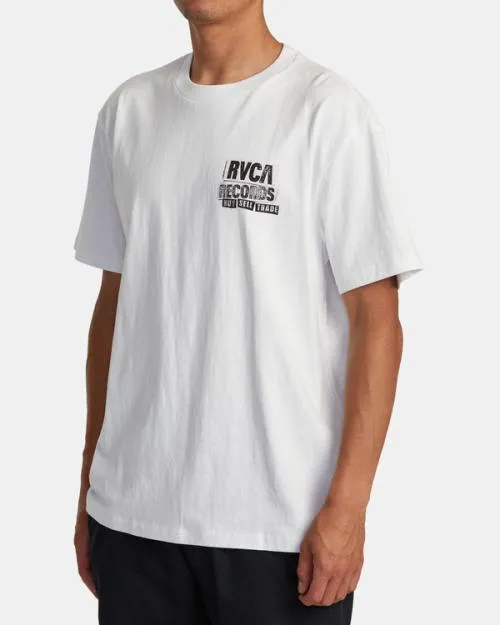 Rvca Vinyl Club Tee White Men Short Sleeves