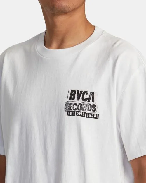 Rvca Vinyl Club Tee White Men Short Sleeves