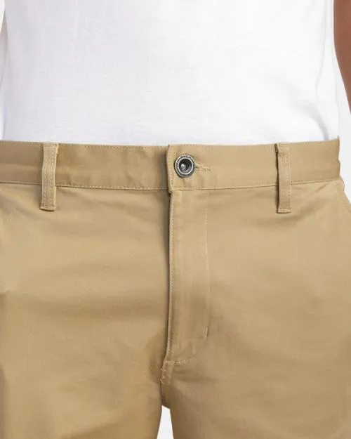 Rvca Weekend Stretch Chino Shorts 20034 Khaki Men Shorts and Hybrids