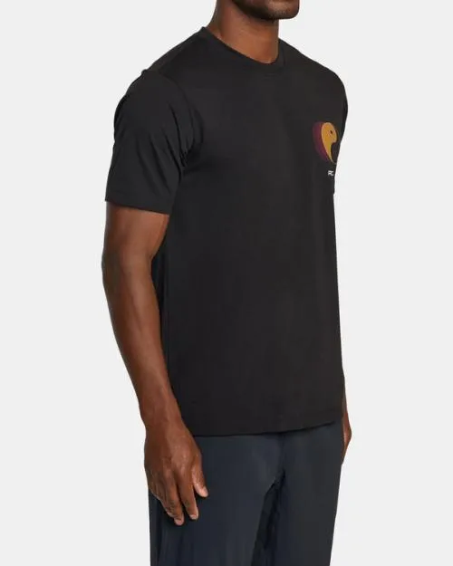 Rvca Yin Yang Pin TShirt Black SportMen Short Sleeves
