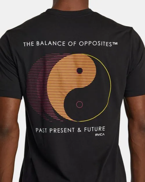 Rvca Yin Yang Pin TShirt Black SportMen Short Sleeves