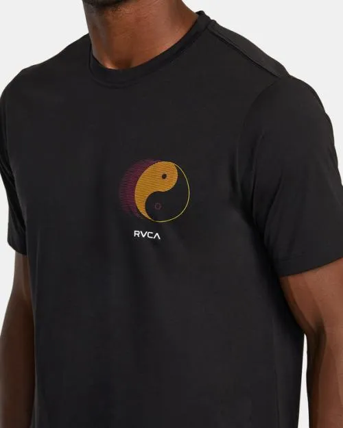 Rvca Yin Yang Pin TShirt Black SportMen Short Sleeves