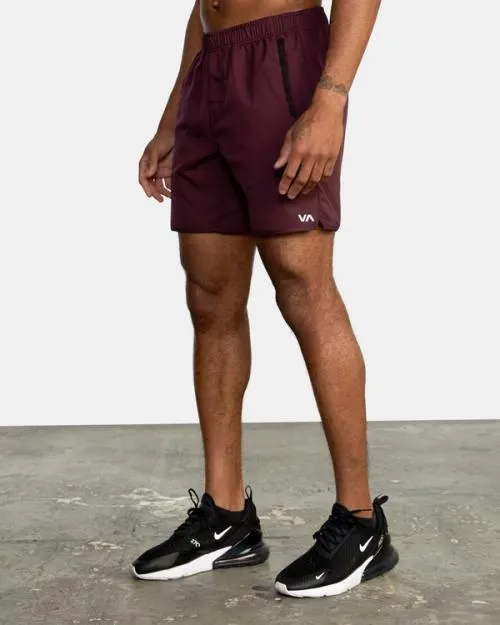Rvca YOGGER IV ATHLETIC SHORTS 17034 Plum Men Athletic Shorts