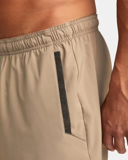 Rvca Yogger Stretch Elastic Waist Shorts 17034 Dark Khaki Men Athletic Shorts