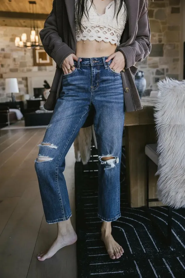Ryleigh Straight Leg Jeans Medium Wash Women Bohme Denim