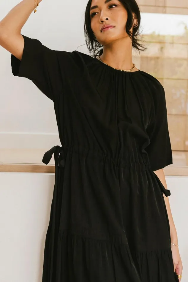 Sadie Midi Dress In Black Black Women Bohme Dresses