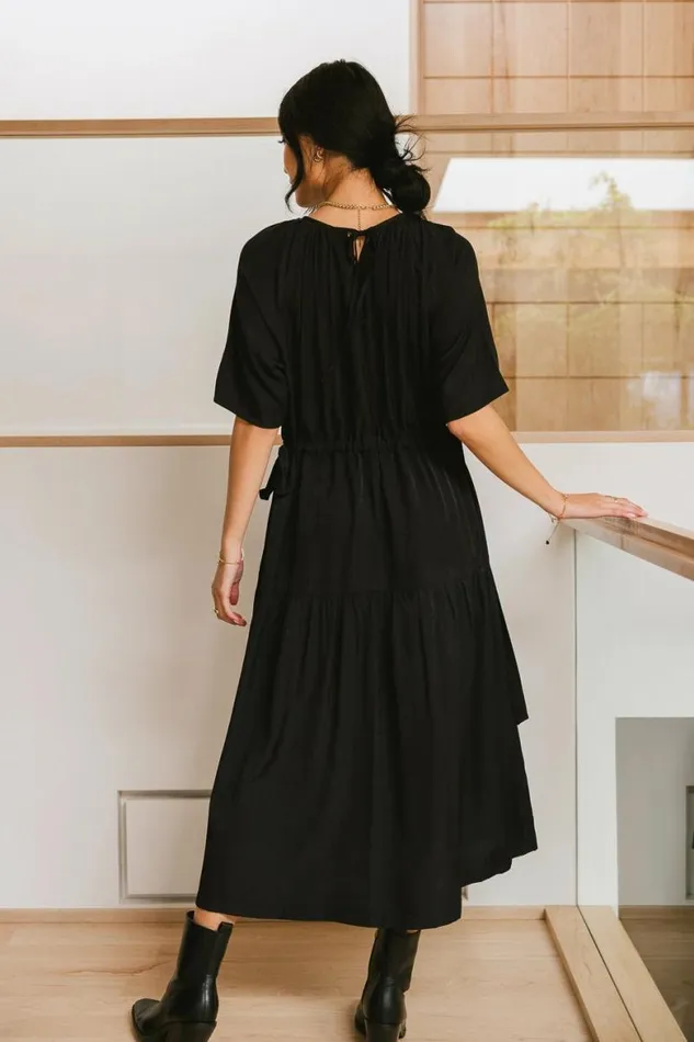 Sadie Midi Dress In Black Black Women Bohme Dresses