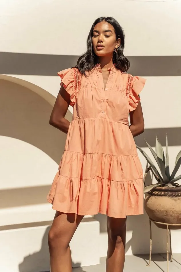 Sally Mini Dress In Orange 8211 FINAL SALE Orange Women Bohme Dresses