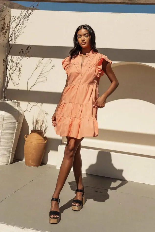 Sally Mini Dress In Orange 8211 FINAL SALE Orange Women Bohme Dresses