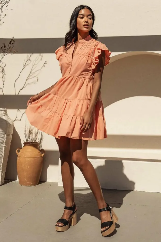 Sally Mini Dress In Orange 8211 FINAL SALE Orange Women Bohme Dresses