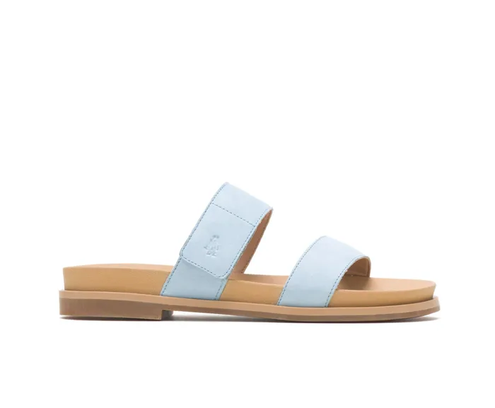 Sandals Lilly 2 Band Slide Blue Dusk Nubuck Hush Puppies Women