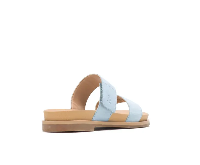 Sandals Lilly 2 Band Slide Blue Dusk Nubuck Hush Puppies Women