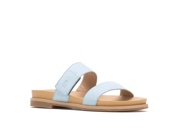 Sandals Lilly 2 Band Slide Blue Dusk Nubuck Hush Puppies Women