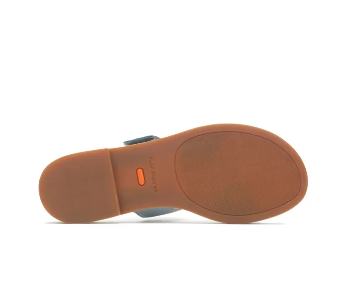 Sandals Lilly 2 Band Slide Blue Dusk Nubuck Hush Puppies Women