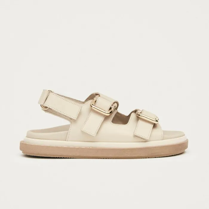Sandals Women ALOHAS Harper Cream Leather Sandals