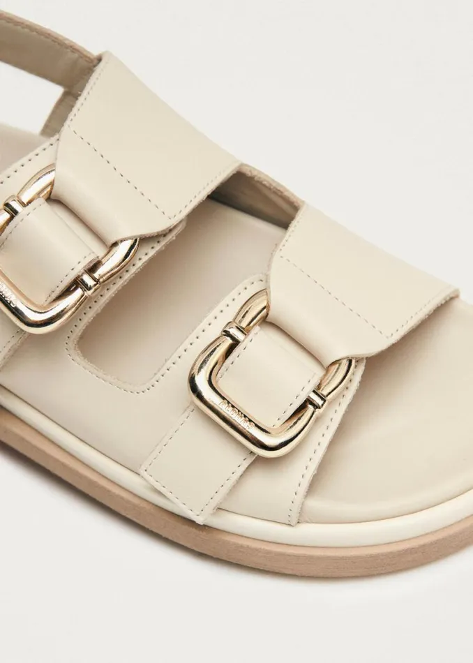 Sandals Women ALOHAS Harper Cream Leather Sandals