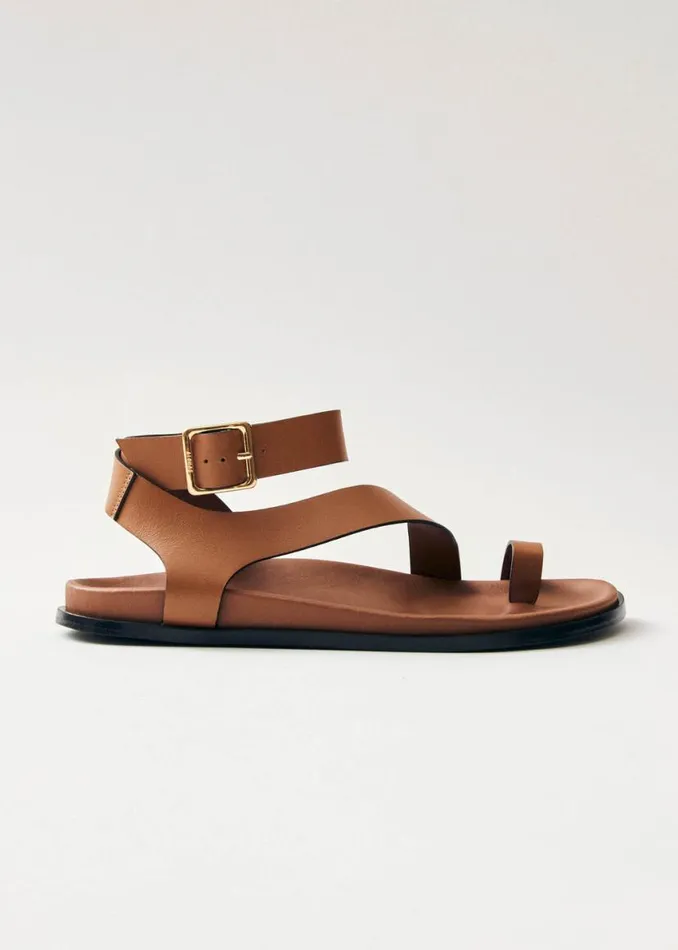 Sandals Women ALOHAS Myles Tan Leather Sandals