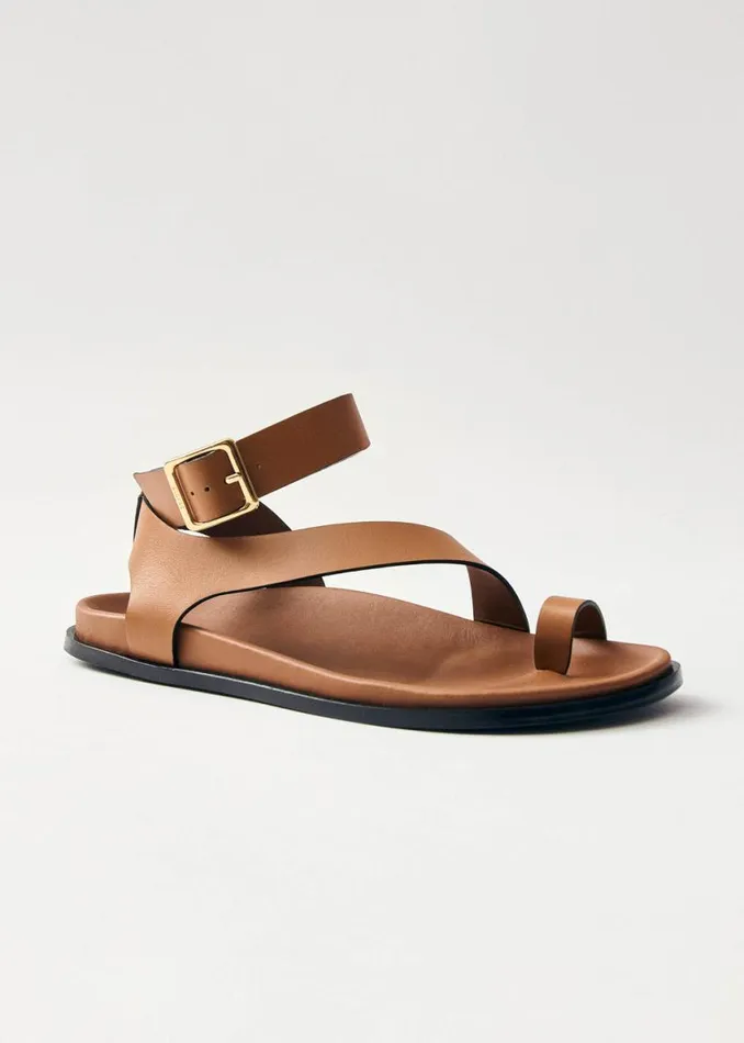 Sandals Women ALOHAS Myles Tan Leather Sandals