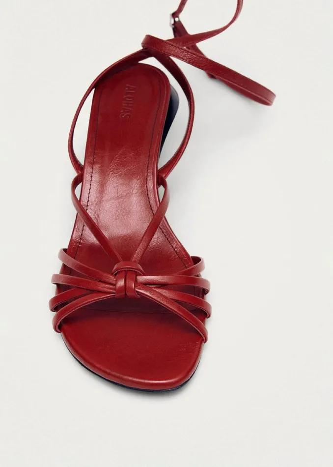 Sandals Women ALOHAS Soleia Red Leather Sandals