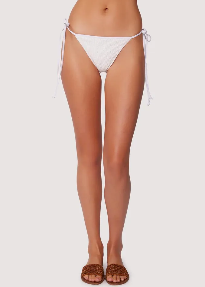 Sea Me Tie Bikini Bottom White Women Lost Wander Swim