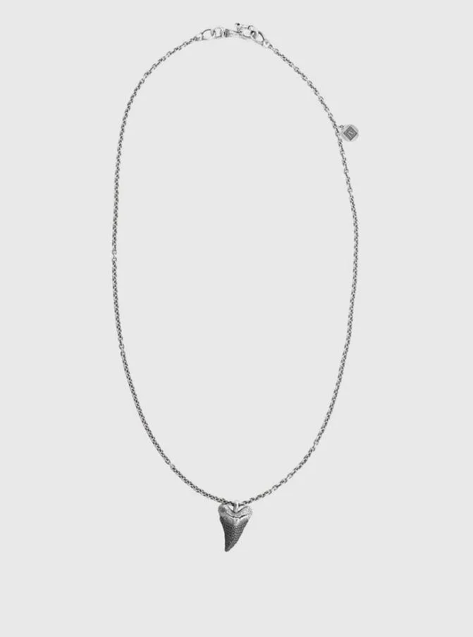 SHARK TOOTH PENDANT NECKLACE WITH BLACK DIAMONDS No Color Accessories John Varvatos Jewelry
