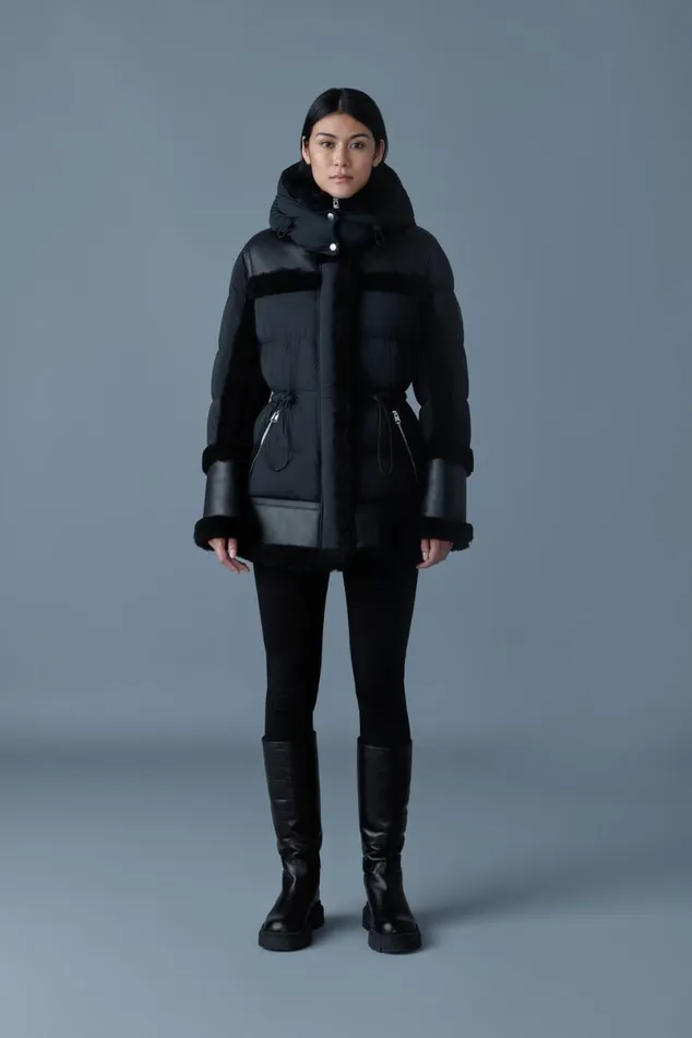 Shearling Jackets Women Mackage LILIBETH Mixedmedia Shearling Down Parka Blacknatural Shearling Jackets Women Mackage LILIBETH Mixedmedia Shearling Down Parka Blacknatural