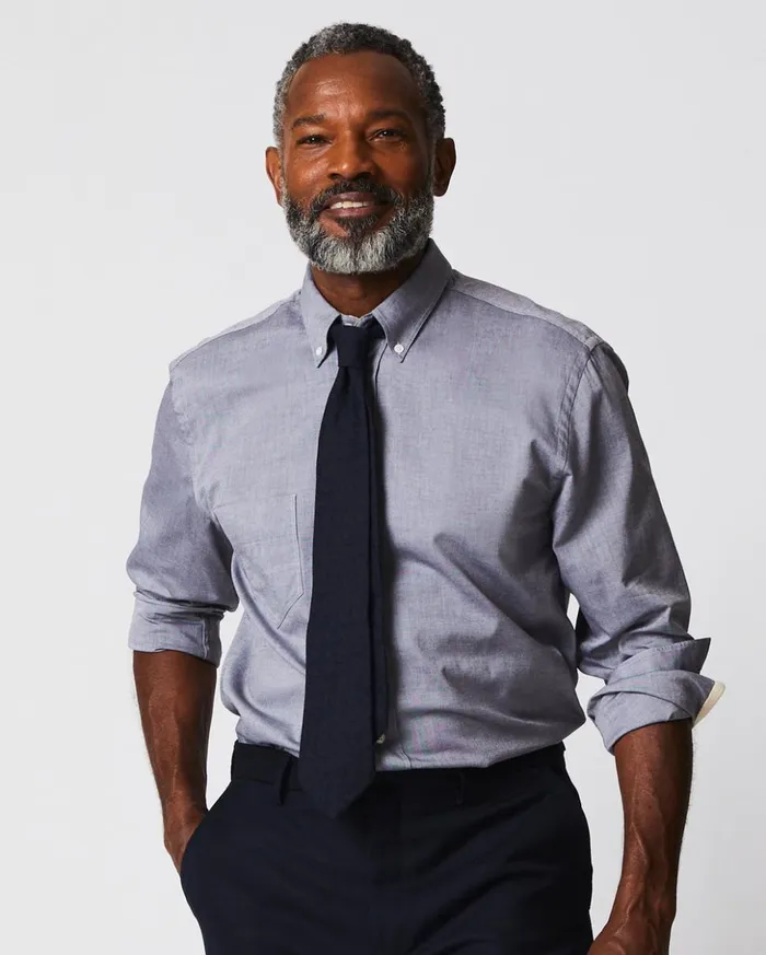 Shirting Men Billy Reid Arnie Oxford Shirt Light Grey