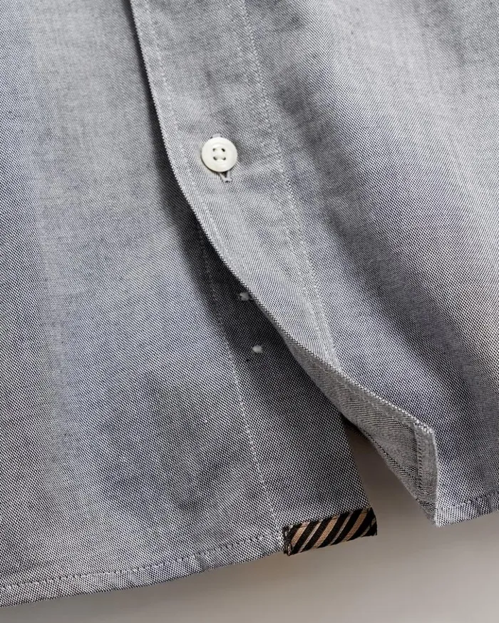 Shirting Men Billy Reid Arnie Oxford Shirt Light Grey