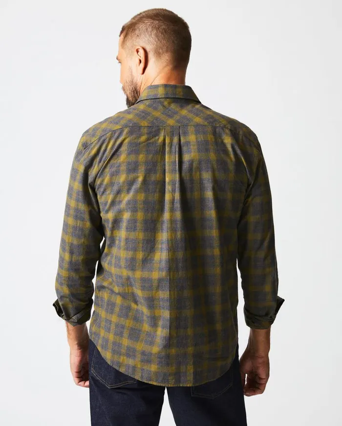 Shirting Men Billy Reid Melange Shadow Plaid Tuscumbia Shirt Greyolive