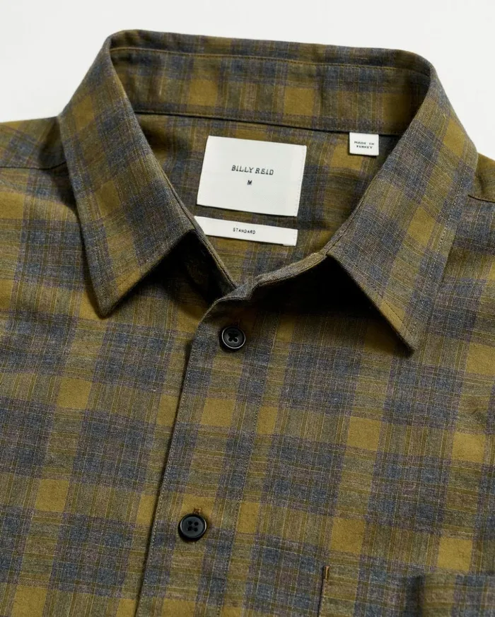 Shirting Men Billy Reid Melange Shadow Plaid Tuscumbia Shirt Greyolive