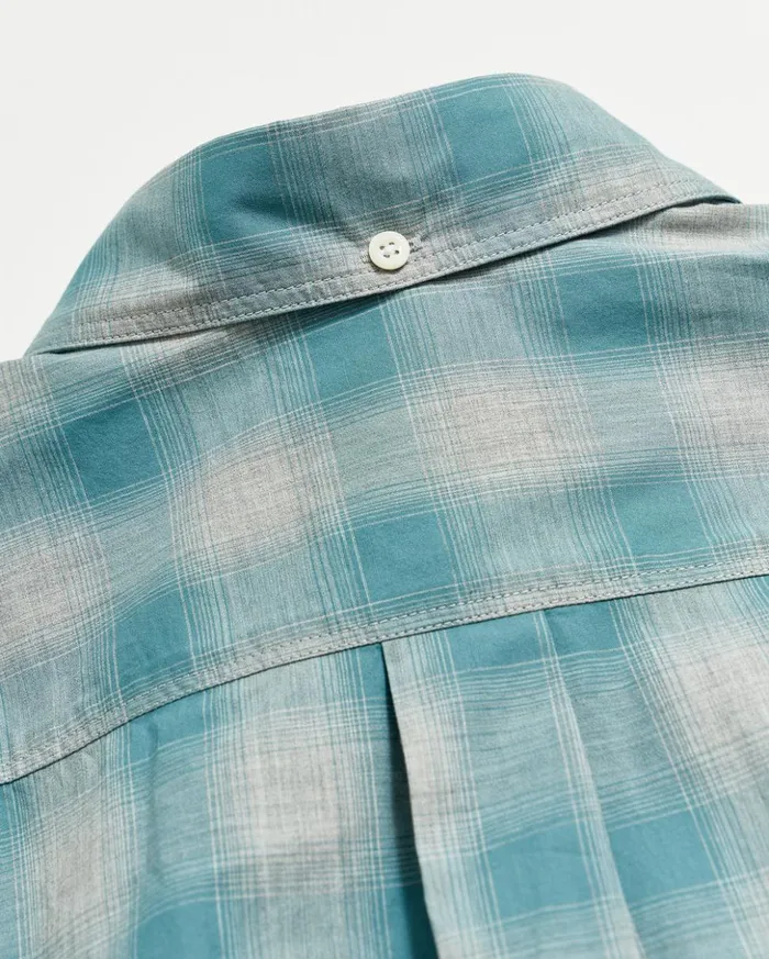Shirting Men Billy Reid Melange Shadow Plaid Tuscumbia Shirt Greysmoke Blue