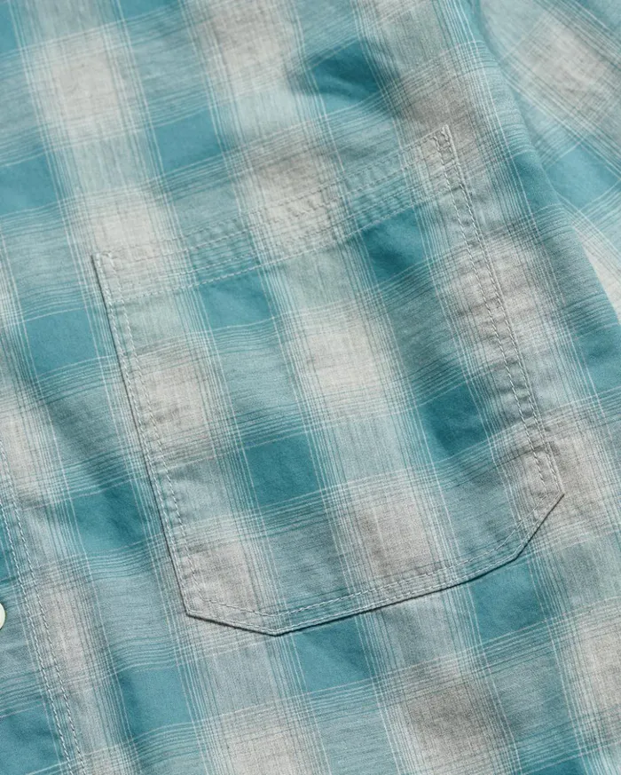 Shirting Men Billy Reid Melange Shadow Plaid Tuscumbia Shirt Greysmoke Blue