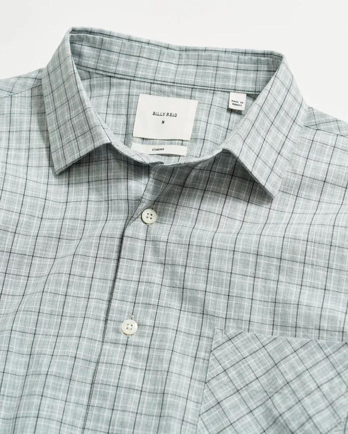 Shirting Men Billy Reid Melange Window Plaid John T Shirt Greymulti